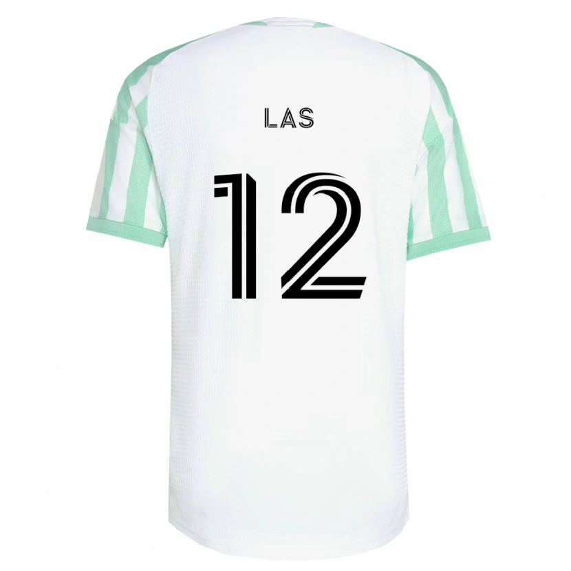 Danxen Criança Camisola Damian Las #12 Verde Claro Branco Preto Alternativa 2026/27 Camisa Brasil