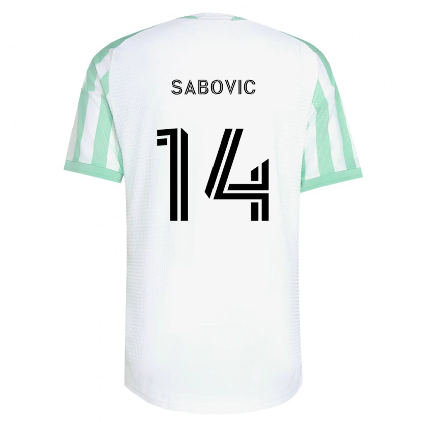 Danxen Criança Camisola Besard Šabović #14 Verde Claro Branco Preto Alternativa 2026/27 Camisa Brasil