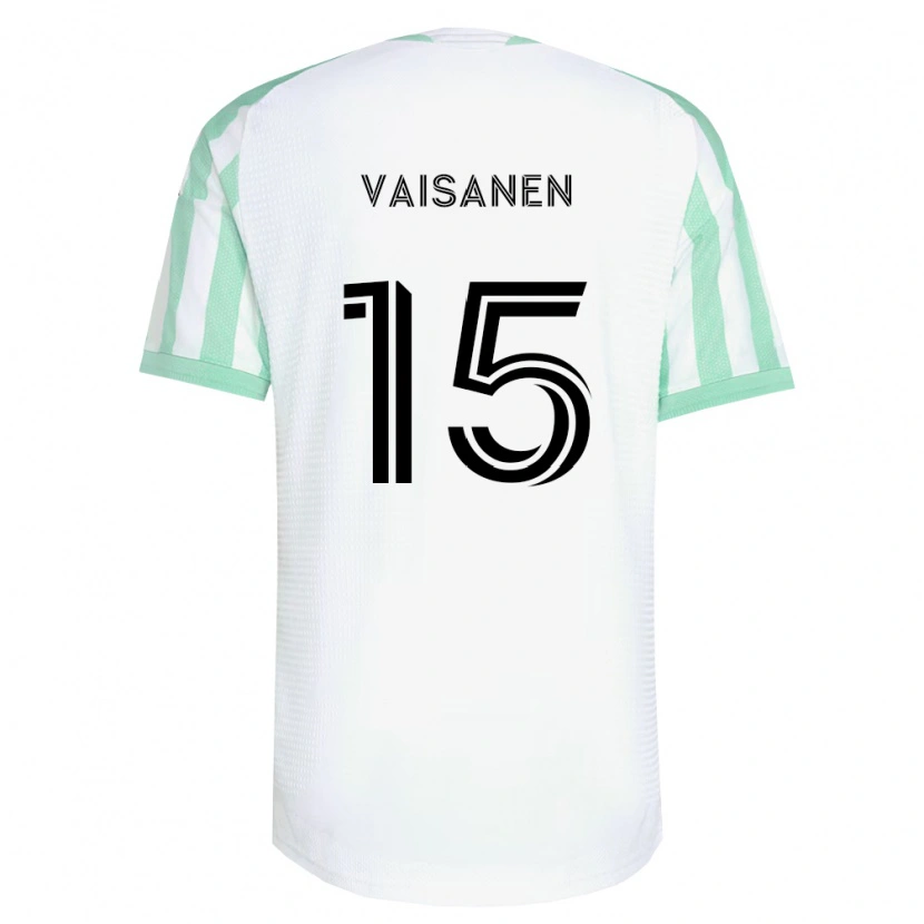 Danxen Criança Camisola Leo Väisänen #15 Verde Claro Branco Preto Alternativa 2026/27 Camisa Brasil