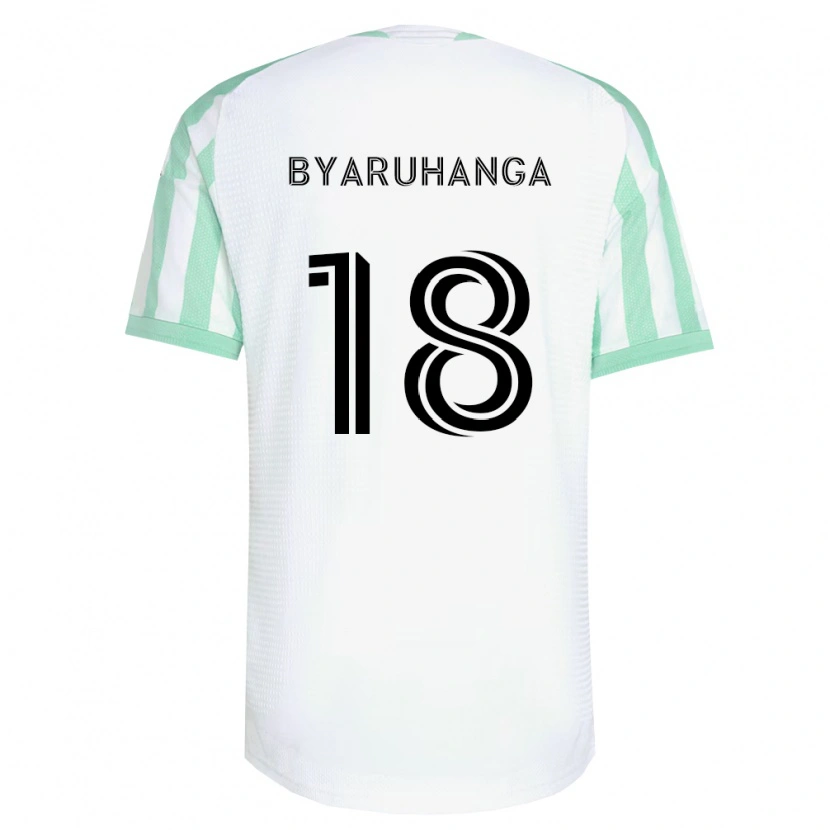 Danxen Criança Camisola Bobosi Byaruhanga #18 Verde Claro Branco Preto Alternativa 2026/27 Camisa Brasil