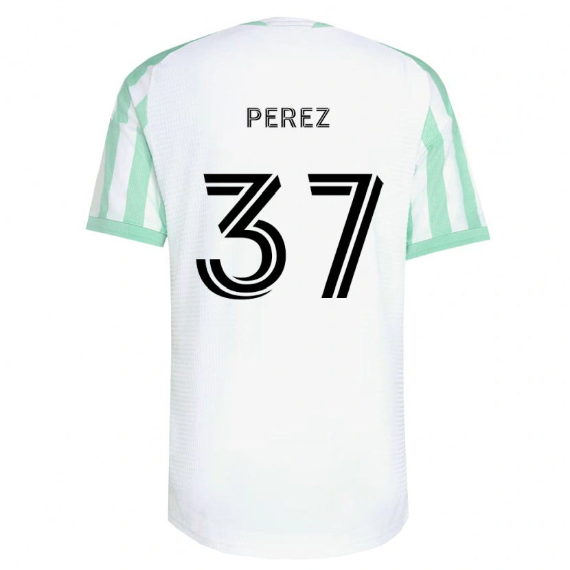 Danxen Criança Camisola Damion Perez #37 Verde Claro Branco Preto Alternativa 2026/27 Camisa Brasil