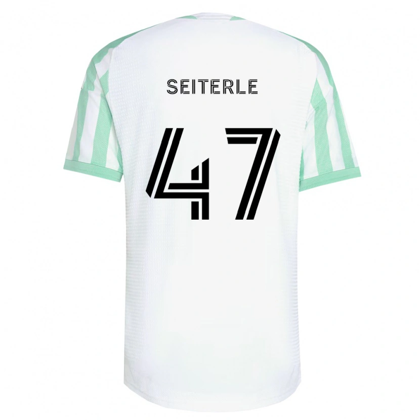 Danxen Criança Camisola Sebastian Seiterle #47 Verde Claro Branco Preto Alternativa 2026/27 Camisa Brasil