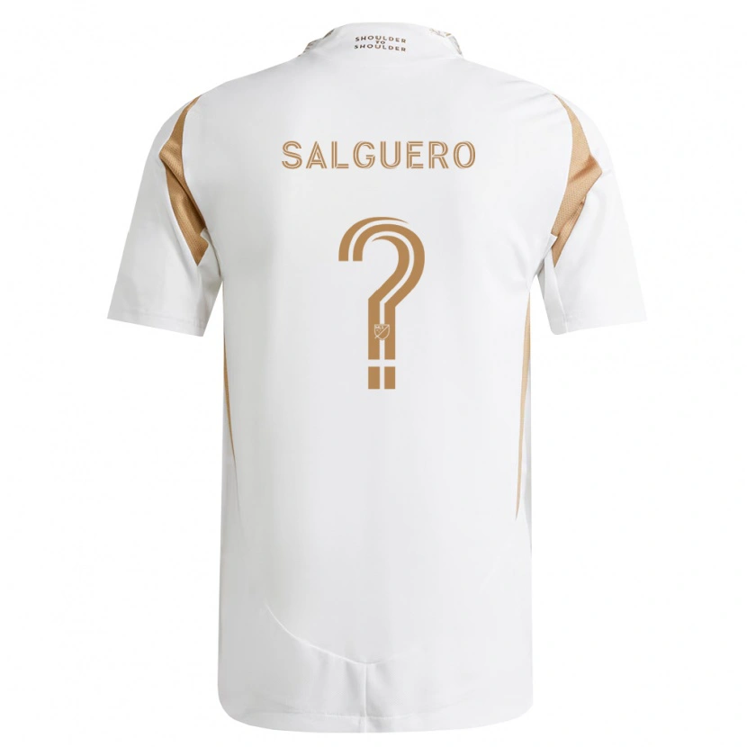 Danxen Criança Camisola Kenneth Salguero #0 Branco Marrom Alternativa 2026/27 Camisa Brasil