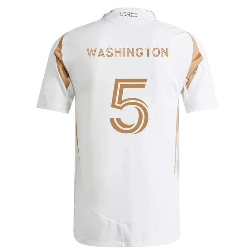 Danxen Criança Camisola Mason Washington #5 Branco Marrom Alternativa 2026/27 Camisa Brasil