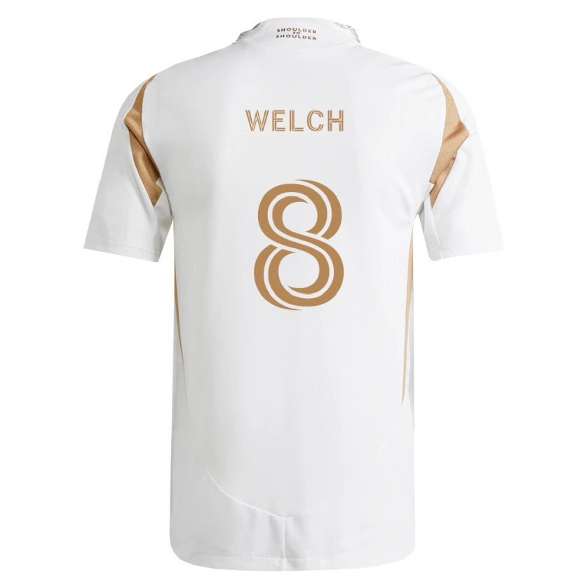 Danxen Criança Camisola Levi Welch #8 Branco Marrom Alternativa 2026/27 Camisa Brasil