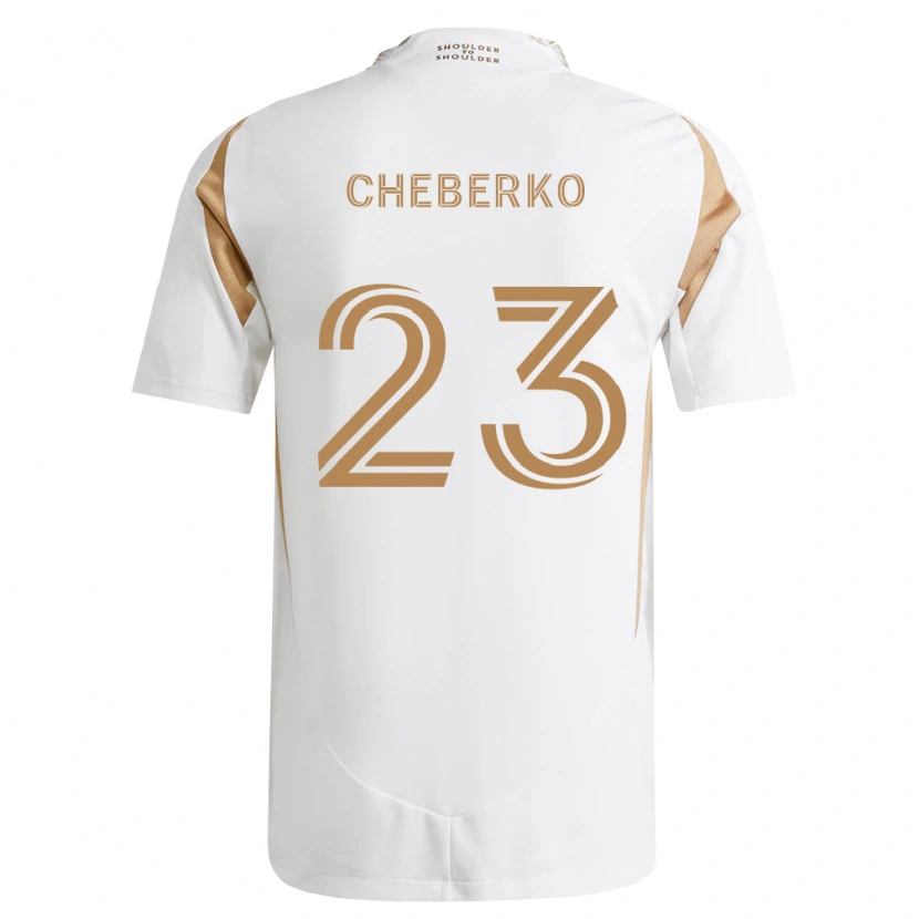 Danxen Criança Camisola Yevgen Cheberko #23 Branco Marrom Alternativa 2026/27 Camisa Brasil