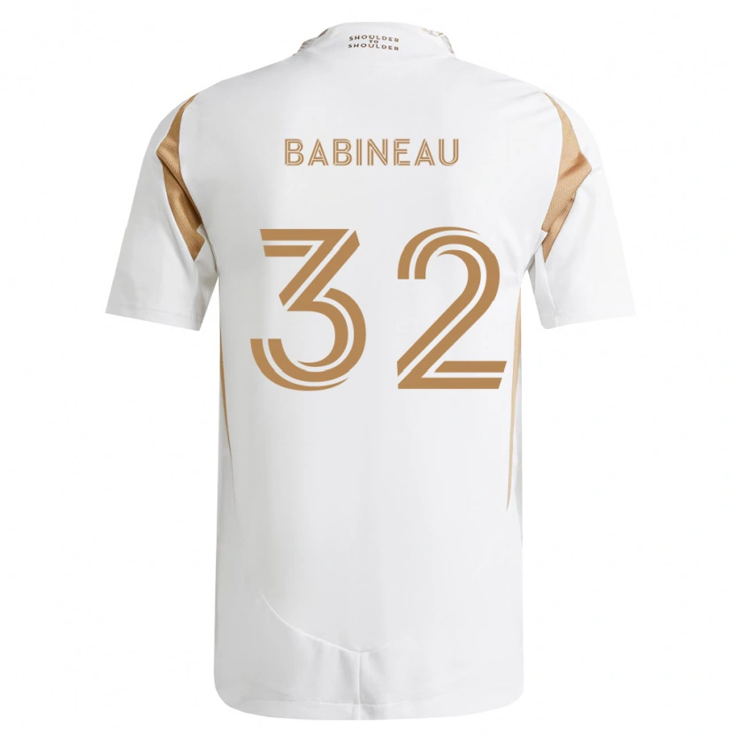 Danxen Criança Camisola Travis Babineau #32 Branco Marrom Alternativa 2026/27 Camisa Brasil