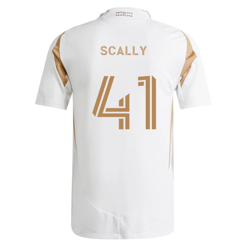 Danxen Criança Camisola Ethan Scally #41 Branco Marrom Alternativa 2026/27 Camisa Brasil