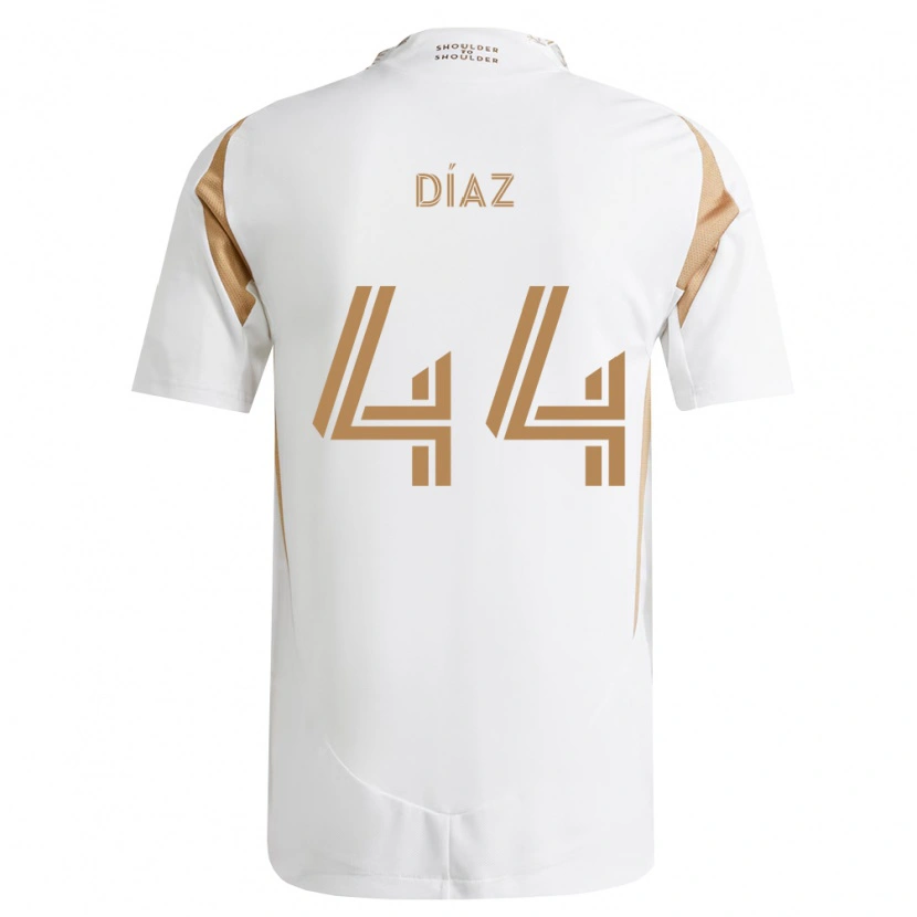 Danxen Criança Camisola Carlos Díaz #44 Branco Marrom Alternativa 2026/27 Camisa Brasil