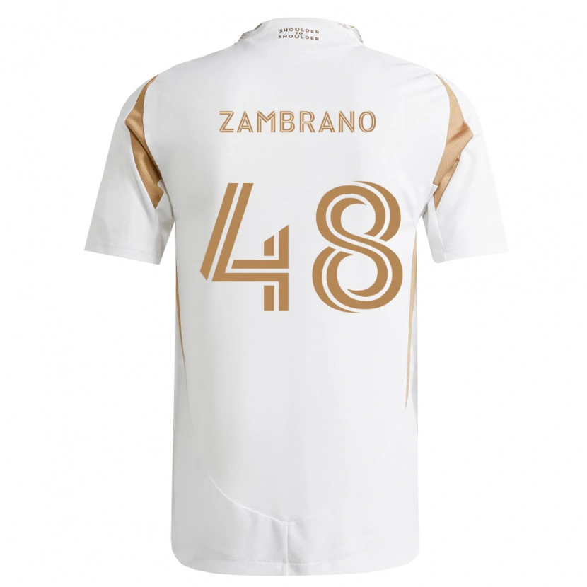 Danxen Criança Camisola Gavin Zambrano #48 Branco Marrom Alternativa 2026/27 Camisa Brasil