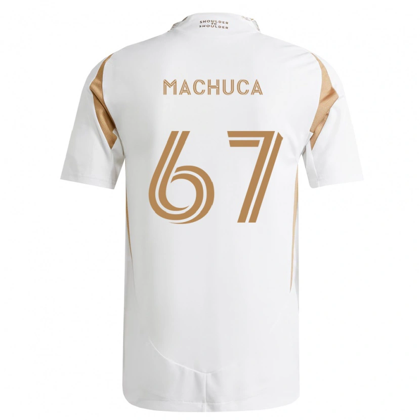 Danxen Criança Camisola Jacob Machuca #67 Branco Marrom Alternativa 2026/27 Camisa Brasil