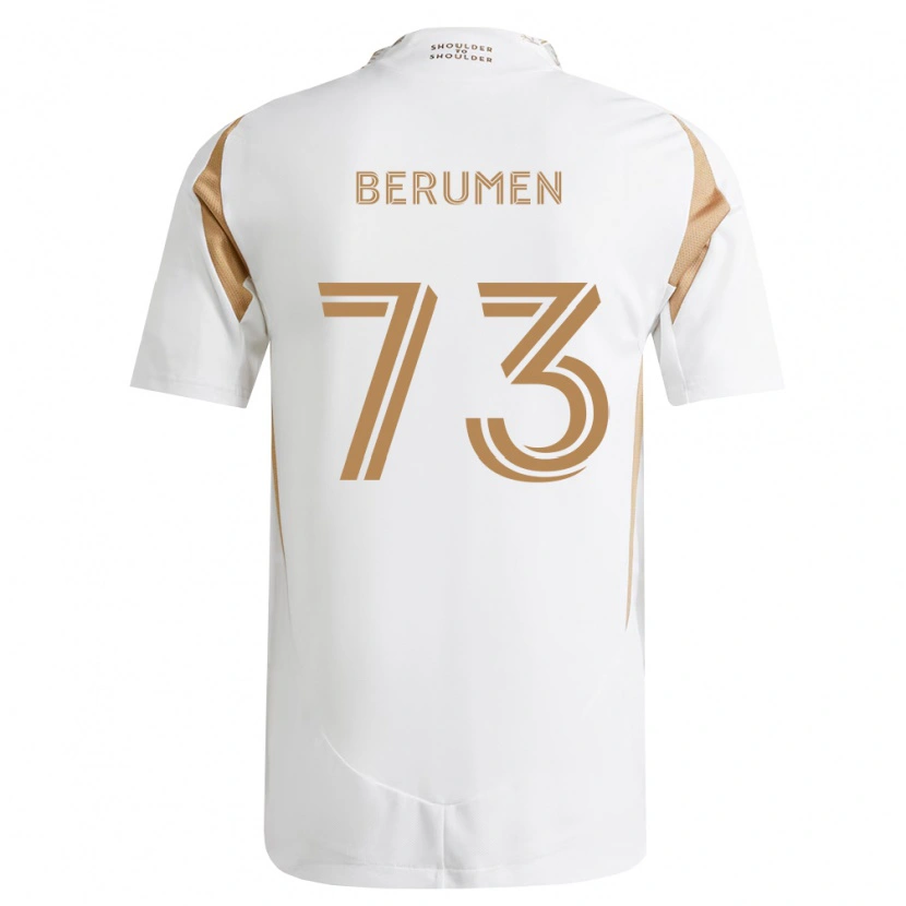 Danxen Criança Camisola Eddy Berumen #73 Branco Marrom Alternativa 2026/27 Camisa Brasil