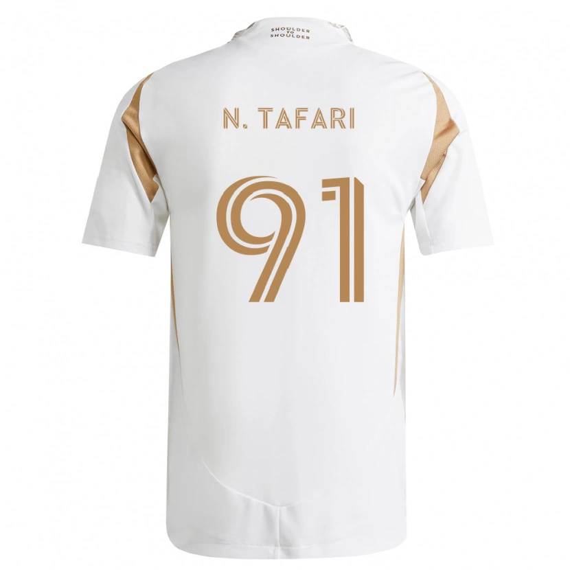 Danxen Criança Camisola Nkosi Tafari #91 Branco Marrom Alternativa 2026/27 Camisa Brasil