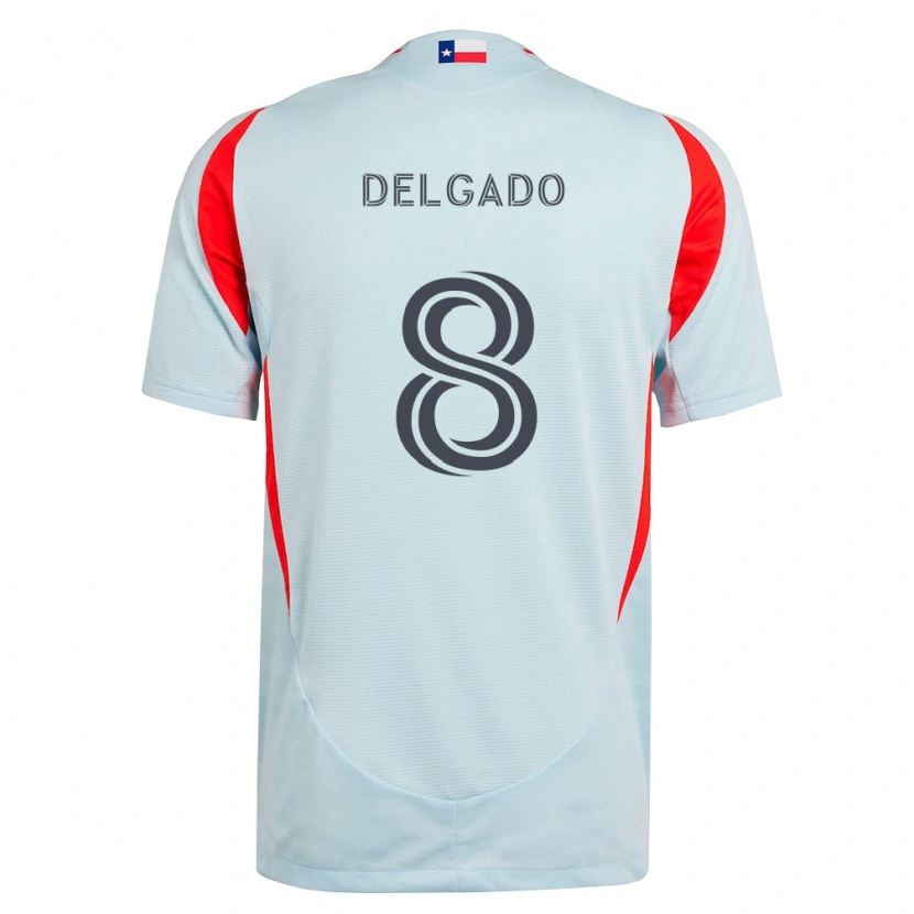 Danxen Criança Camisola Patrickson Delgado #8 Cinza Escuro Branco Vermelho Alternativa 2026/27 Camisa Brasil