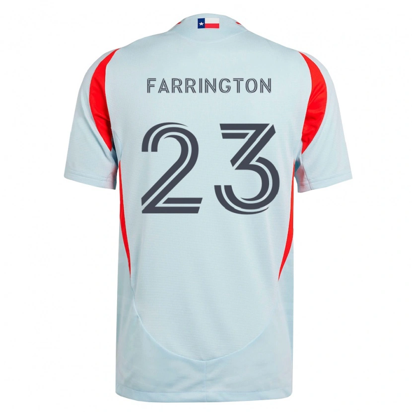 Danxen Criança Camisola Logan Farrington #23 Cinza Escuro Branco Vermelho Alternativa 2026/27 Camisa Brasil