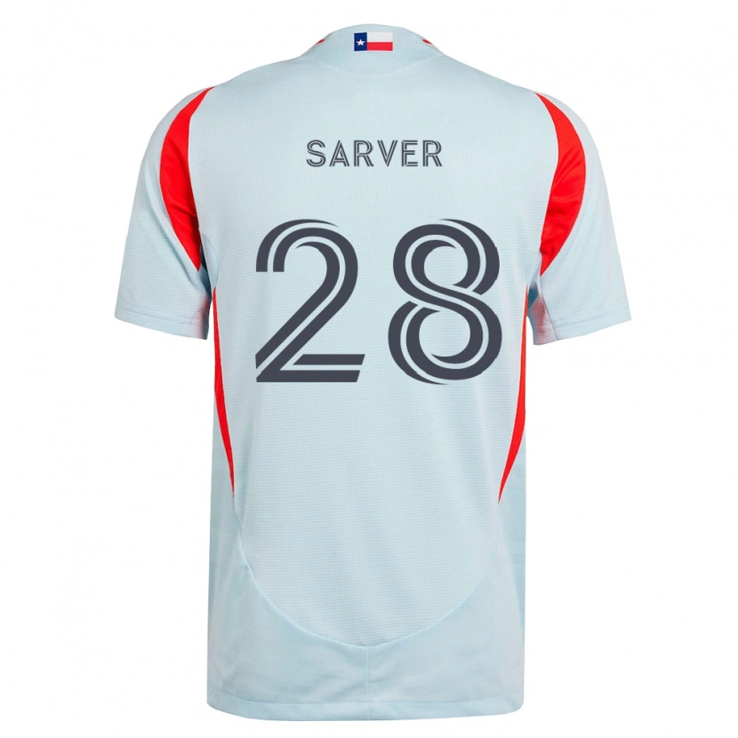 Danxen Criança Camisola Sam Sarver #28 Cinza Escuro Branco Vermelho Alternativa 2026/27 Camisa Brasil