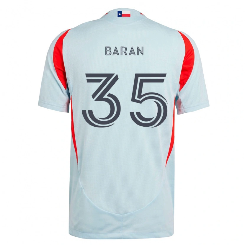 Danxen Criança Camisola Daniel Baran #35 Cinza Escuro Branco Vermelho Alternativa 2026/27 Camisa Brasil
