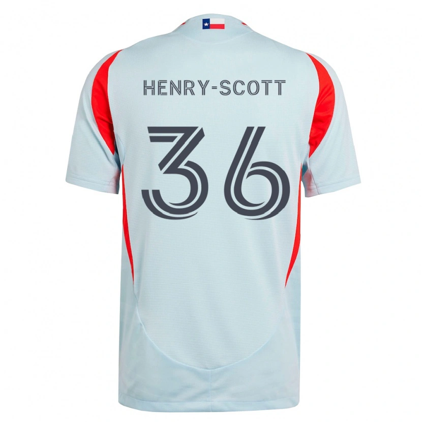 Danxen Criança Camisola Malik Henry-Scott #36 Cinza Escuro Branco Vermelho Alternativa 2026/27 Camisa Brasil