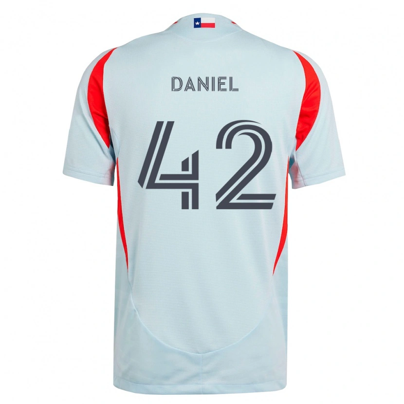 Danxen Criança Camisola Daniel De Sousa Britto #42 Cinza Escuro Branco Vermelho Alternativa 2026/27 Camisa Brasil