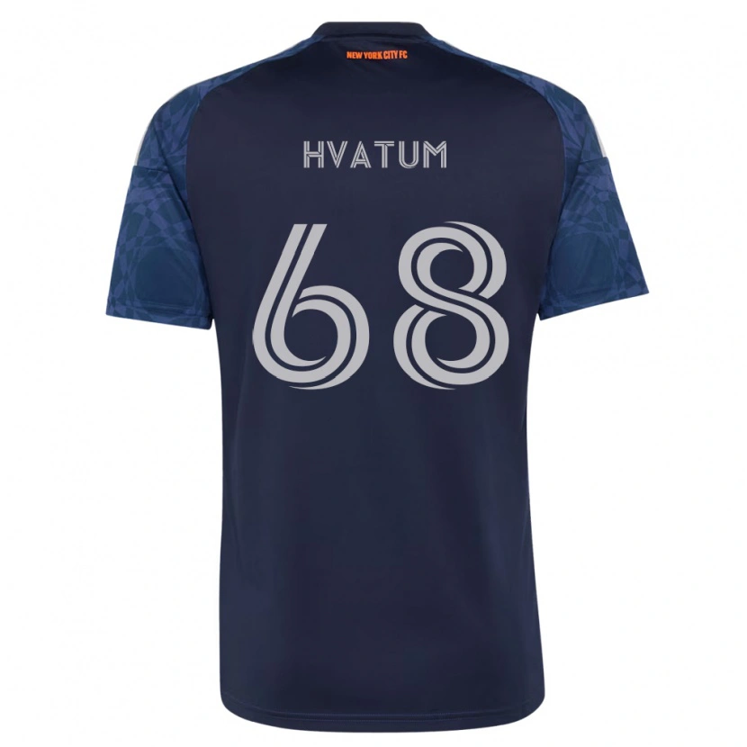 Danxen Criança Camisola Henrik Hvatum #68 Azul Profundo Branco Alternativa 2026/27 Camisa Brasil