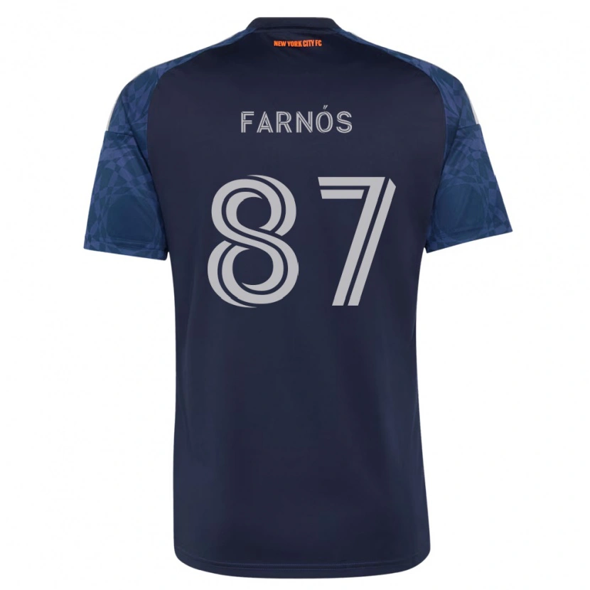 Danxen Criança Camisola Arnau Farnós #87 Azul Profundo Branco Alternativa 2026/27 Camisa Brasil