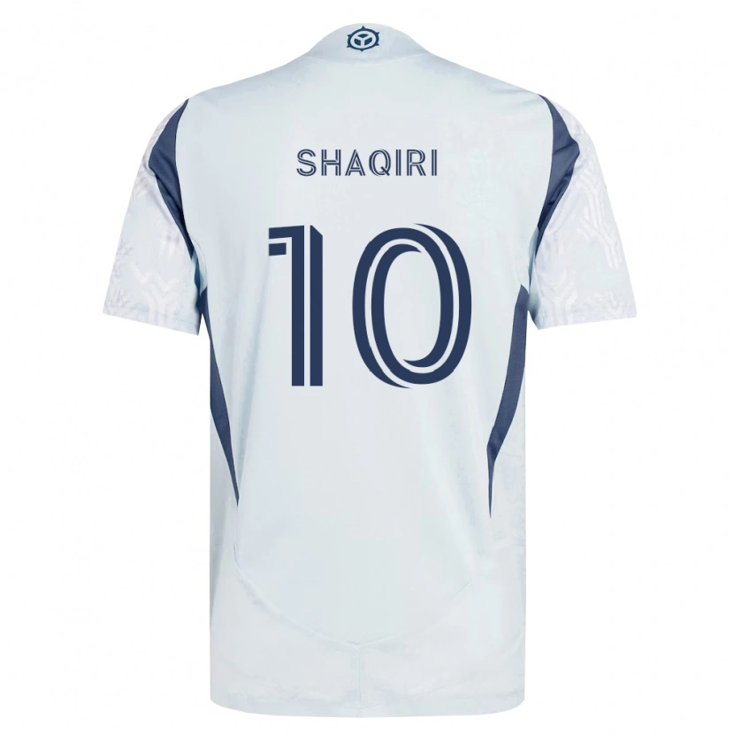 Danxen Criança Camisola Xherdan Shaqiri #10 Azul Branco Cinza Alternativa 2026/27 Camisa Brasil