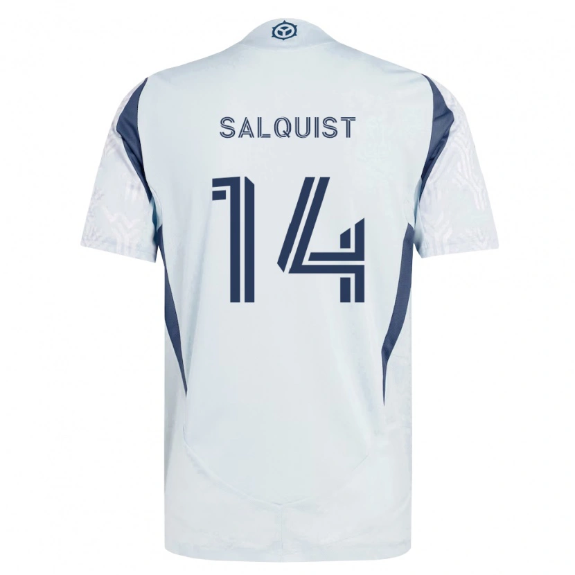 Danxen Criança Camisola Tobias Salquist #14 Azul Branco Cinza Alternativa 2026/27 Camisa Brasil