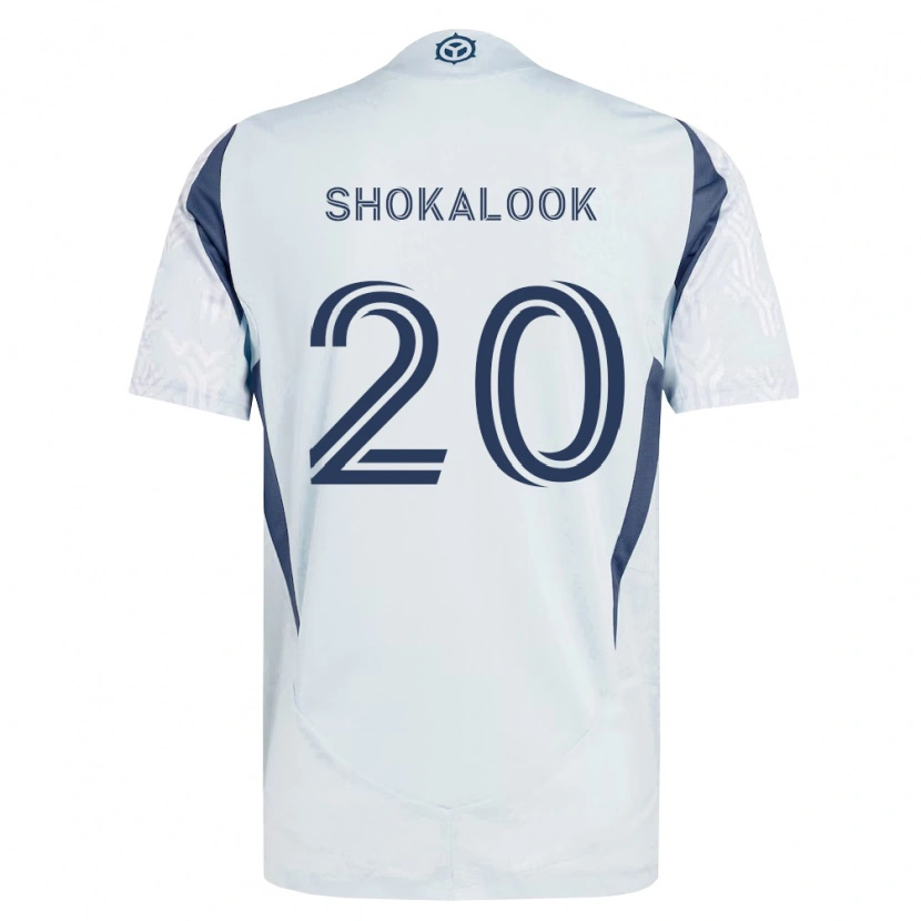 Danxen Criança Camisola Jason Shokalook #20 Azul Branco Cinza Alternativa 2026/27 Camisa Brasil