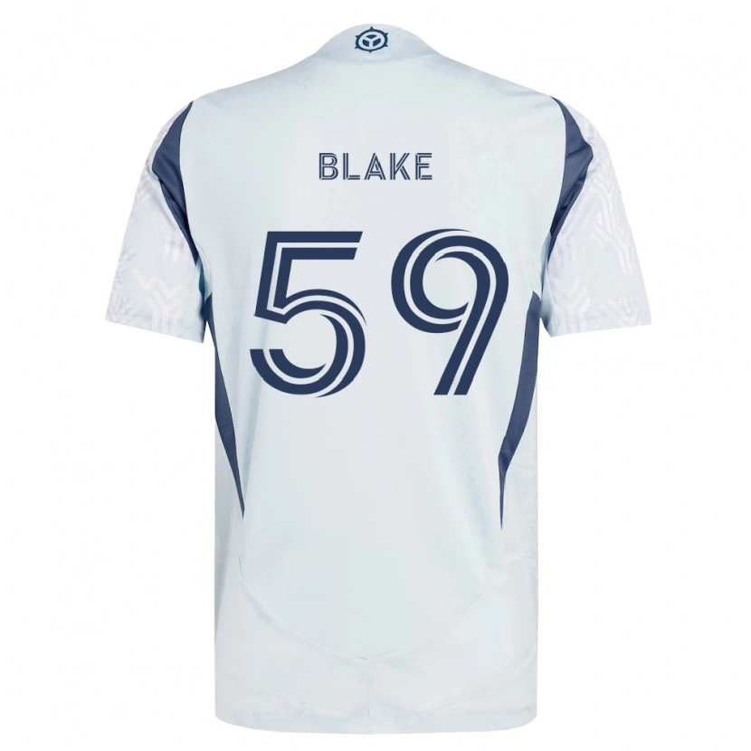 Danxen Criança Camisola Romain Blake #59 Azul Branco Cinza Alternativa 2026/27 Camisa Brasil