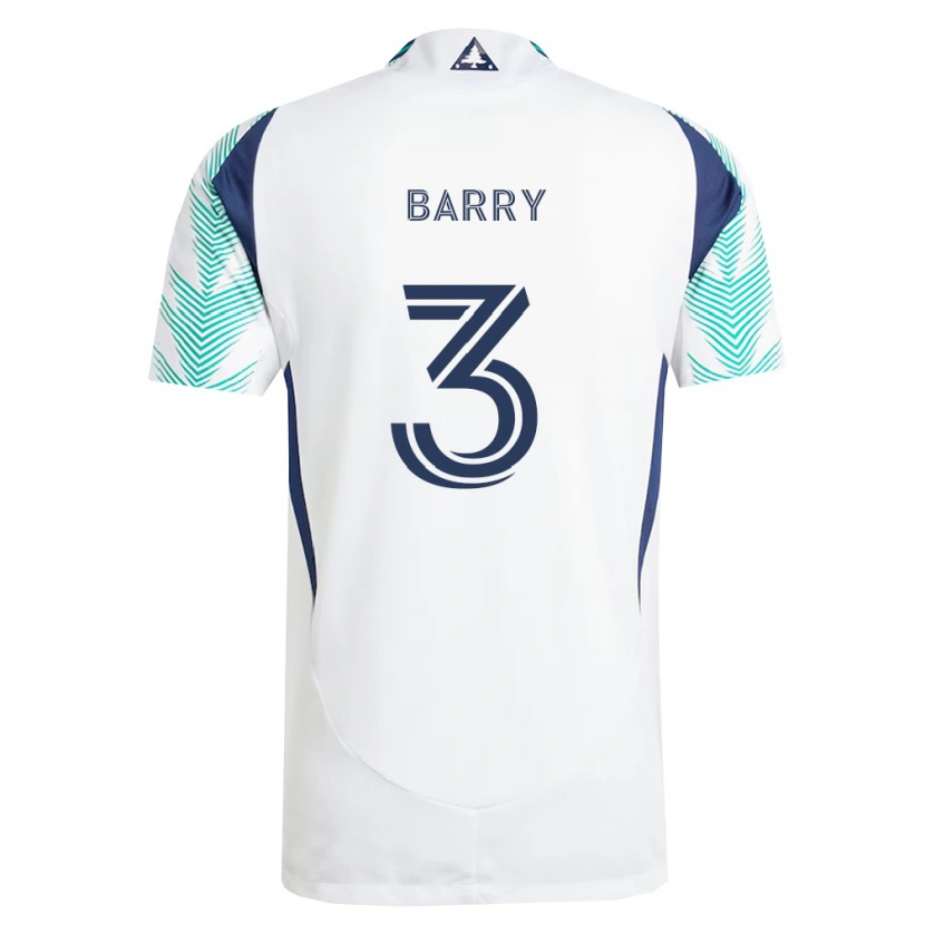 Danxen Criança Camisola Hesron Barry #3 Branco Azul Marinho Verde Claro Alternativa 2026/27 Camisa Brasil