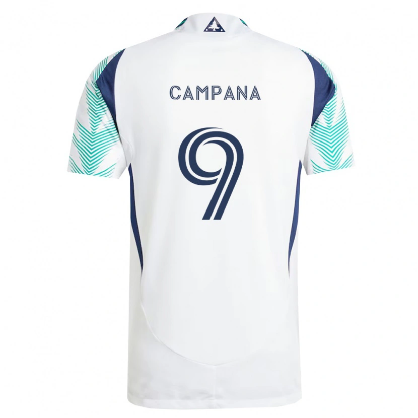Danxen Criança Camisola Leonardo Campana #9 Branco Azul Marinho Verde Claro Alternativa 2026/27 Camisa Brasil