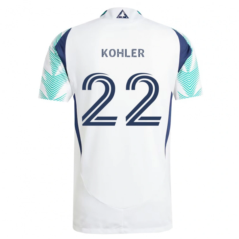 Danxen Criança Camisola Ethan Kohler #22 Branco Azul Marinho Verde Claro Alternativa 2026/27 Camisa Brasil