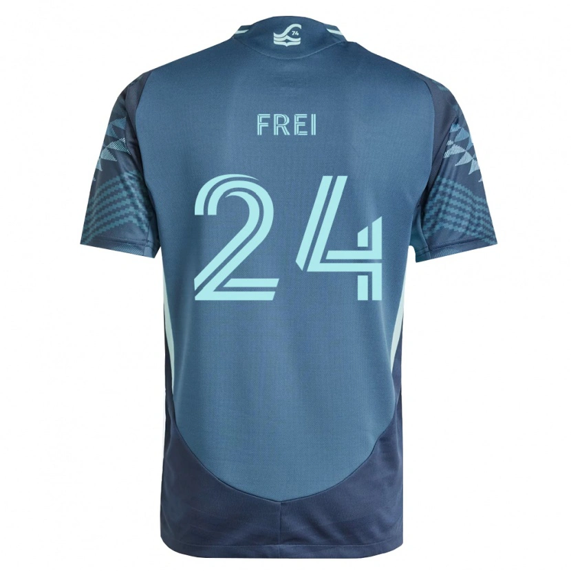 Danxen Criança Camisola Stefan Frei #24 Azul Marinho Verde Alternativa 2026/27 Camisa Brasil