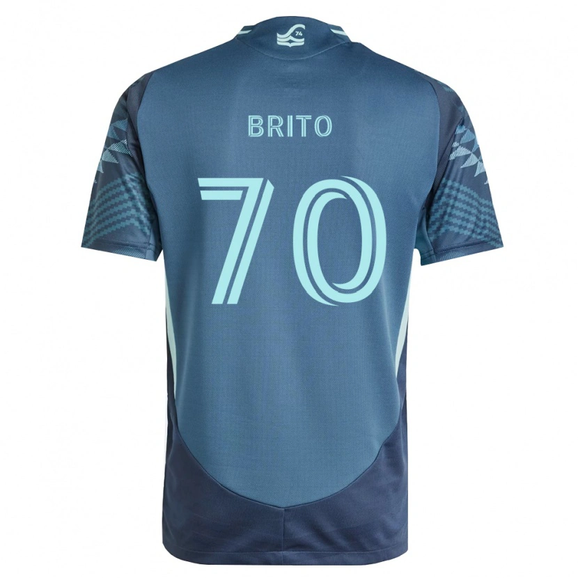 Danxen Criança Camisola Kelvin-Luis Brito #70 Azul Marinho Verde Alternativa 2026/27 Camisa Brasil