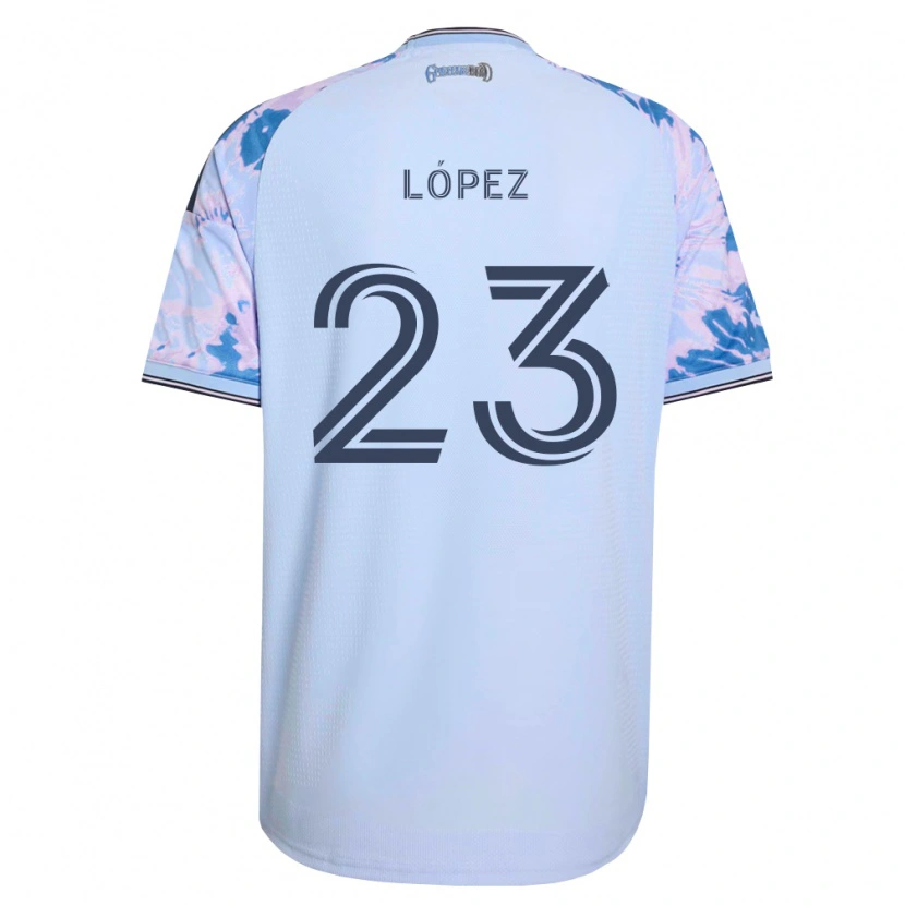 Danxen Criança Camisola Hernán López #23 Azul Real Branco Preto Alternativa 2026/27 Camisa Brasil