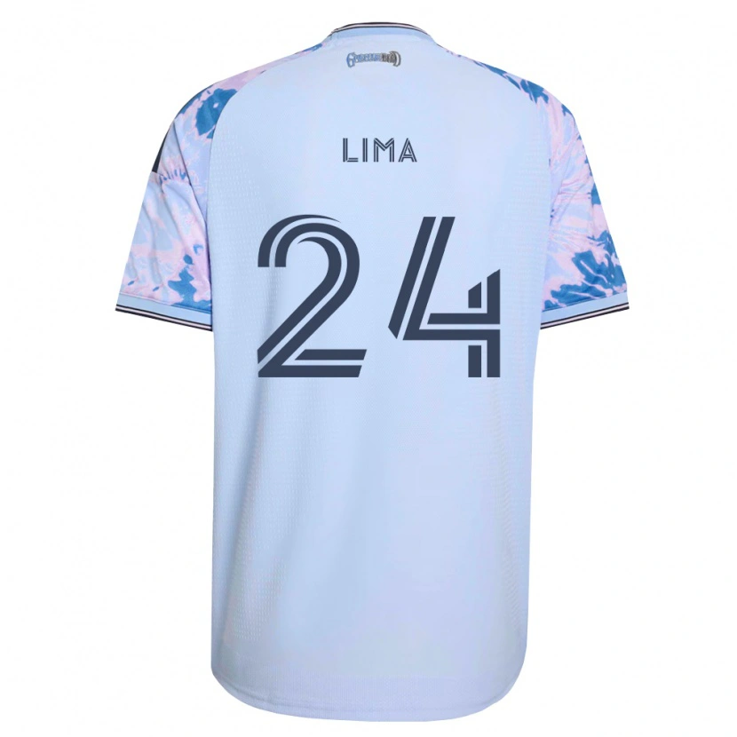 Danxen Criança Camisola Nick Lima #24 Azul Real Branco Preto Alternativa 2026/27 Camisa Brasil