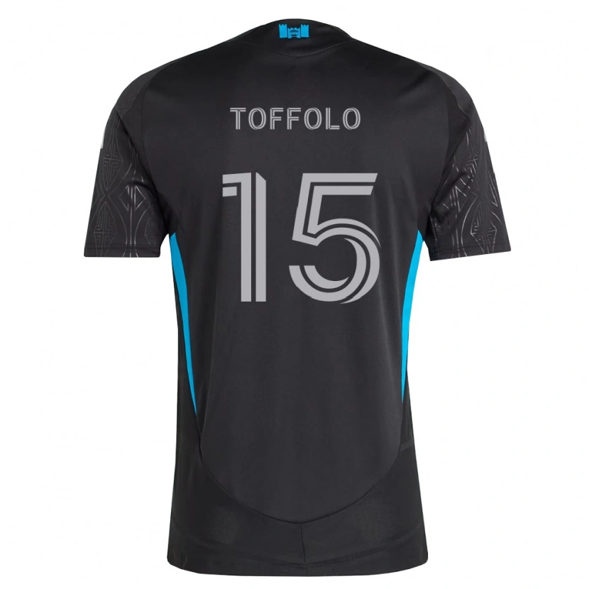 Danxen Criança Camisola Harry Toffolo #15 Preto Branco Azul Celeste Alternativa 2026/27 Camisa Brasil