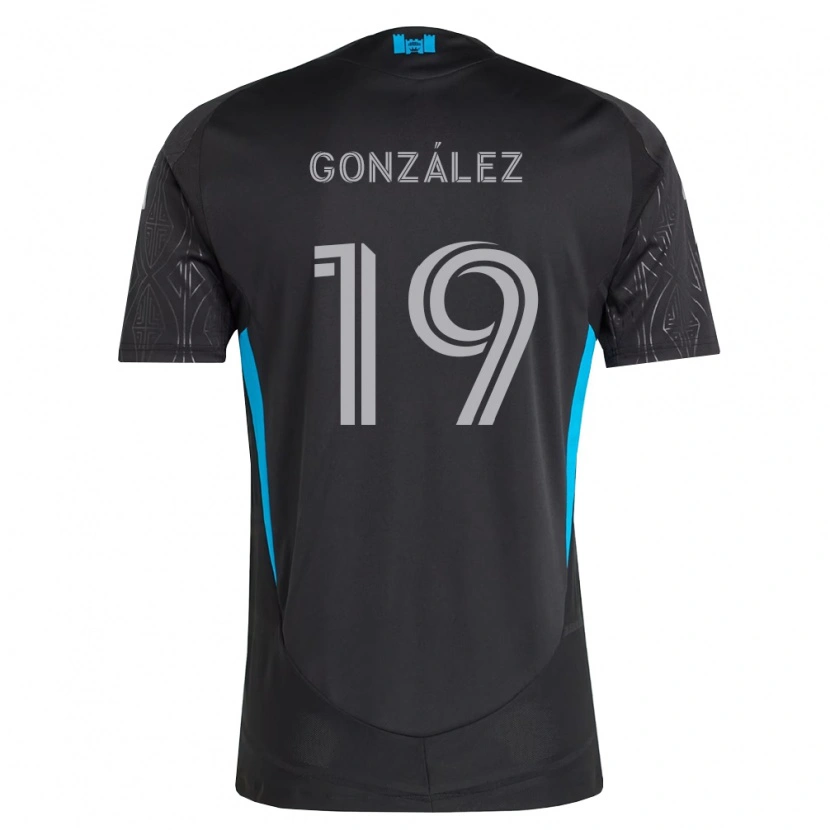 Danxen Criança Camisola Daniel González #19 Preto Branco Azul Celeste Alternativa 2026/27 Camisa Brasil