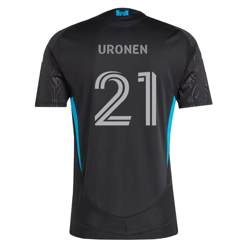 Danxen Criança Camisola Jere Uronen #21 Preto Branco Azul Celeste Alternativa 2026/27 Camisa Brasil