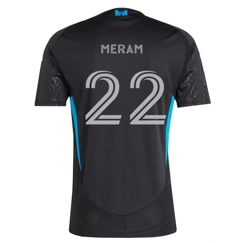 Danxen Criança Camisola Justin Meram #22 Preto Branco Azul Celeste Alternativa 2026/27 Camisa Brasil