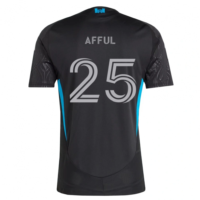Danxen Criança Camisola Harrison Afful #25 Preto Branco Azul Celeste Alternativa 2026/27 Camisa Brasil