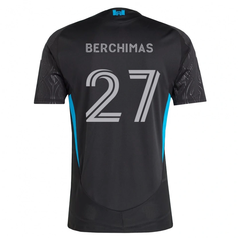 Danxen Criança Camisola Nimfasha Berchimas #27 Preto Branco Azul Celeste Alternativa 2026/27 Camisa Brasil