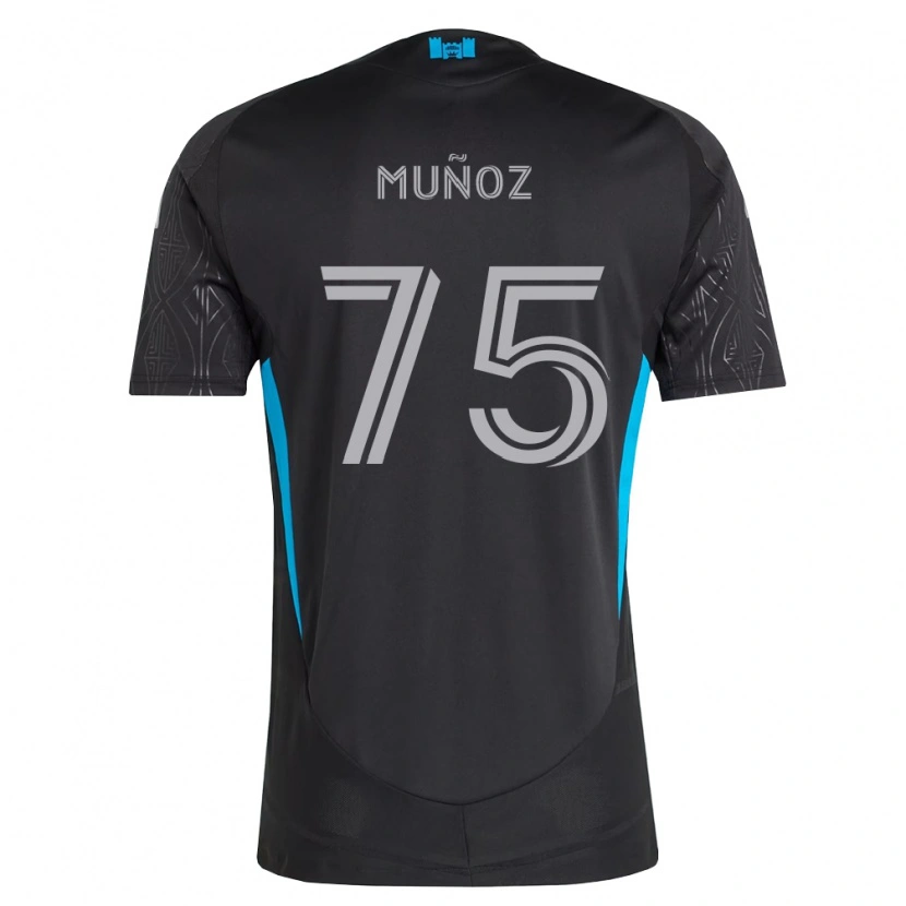 Danxen Criança Camisola Jeremiah Muñoz #75 Preto Branco Azul Celeste Alternativa 2026/27 Camisa Brasil