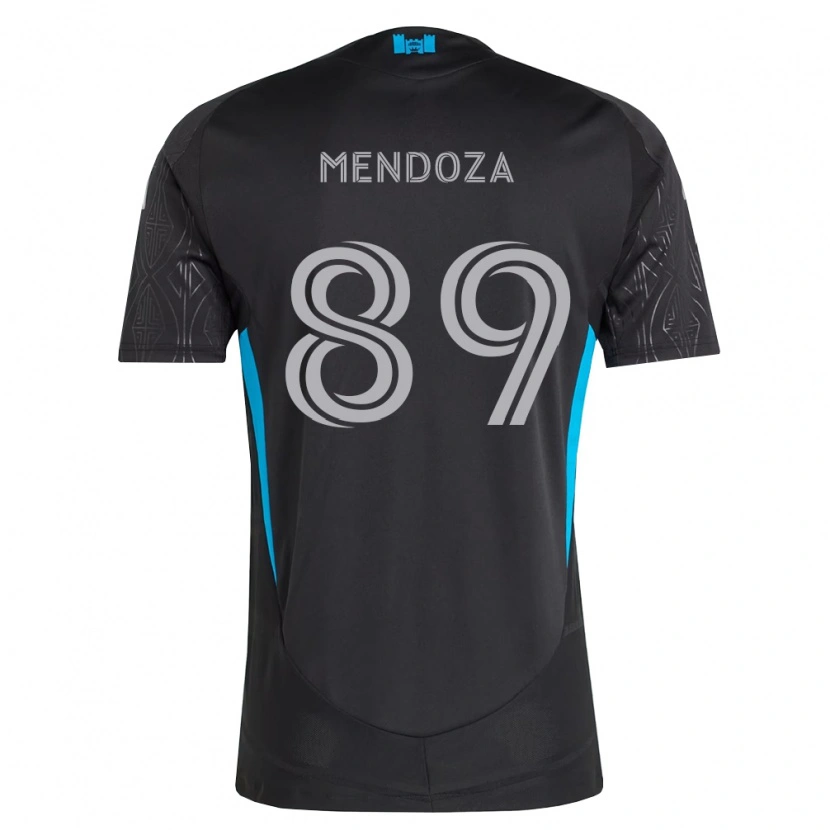 Danxen Criança Camisola Adrián Mendoza #89 Preto Branco Azul Celeste Alternativa 2026/27 Camisa Brasil