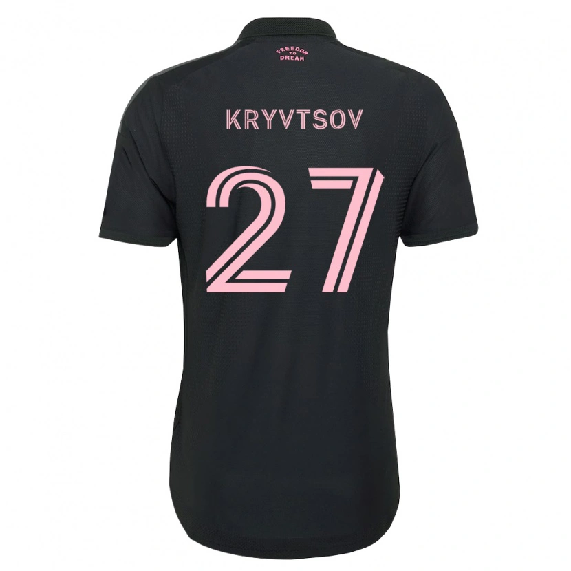 Danxen Criança Camisola Sergiy Kryvtsov #27 Rosa Preto Branco Alternativa 2026/27 Camisa Brasil