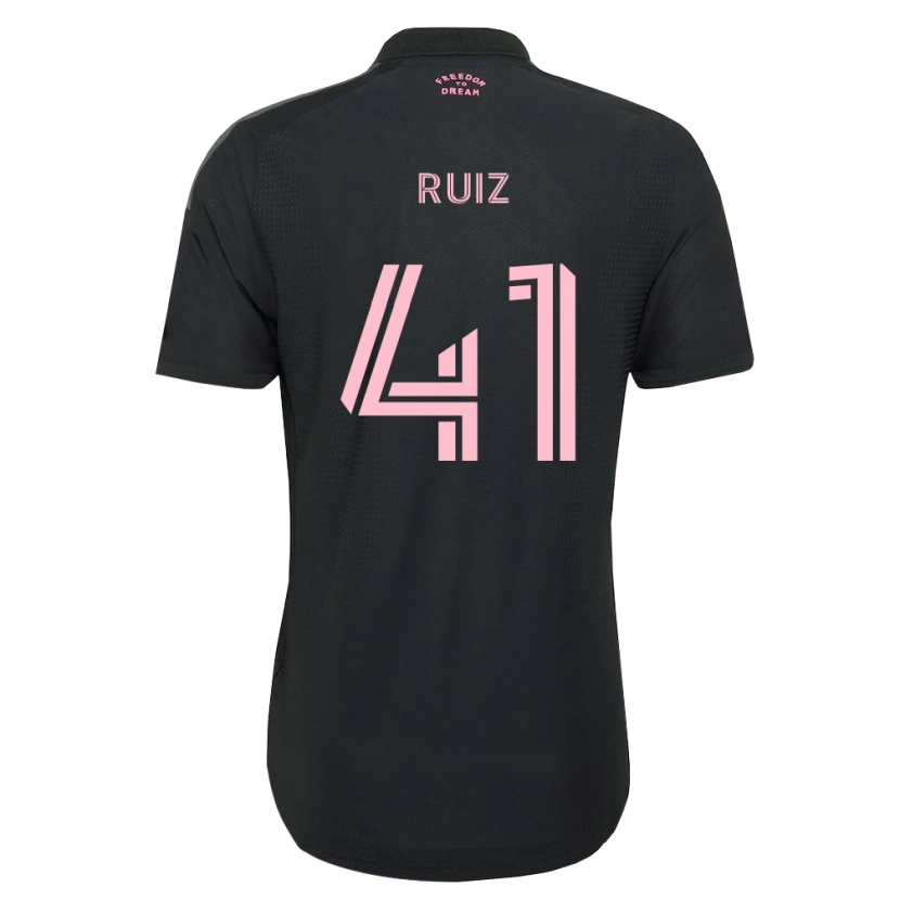 Danxen Criança Camisola David Ruíz #41 Rosa Preto Branco Alternativa 2026/27 Camisa Brasil