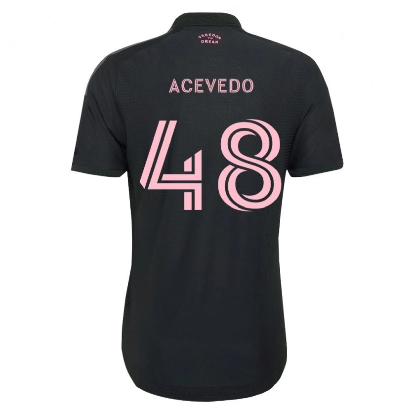 Danxen Criança Camisola Matías Acevedo #48 Rosa Preto Branco Alternativa 2026/27 Camisa Brasil