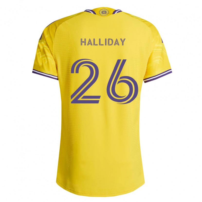 Danxen Criança Camisola Michael Halliday #26 Roxo Amarelo Alternativa 2026/27 Camisa Brasil