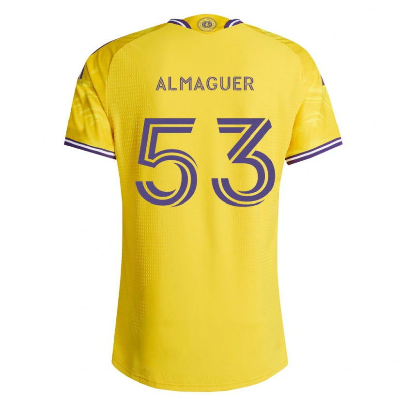 Danxen Criança Camisola Jorge Almaguer #53 Roxo Amarelo Alternativa 2026/27 Camisa Brasil