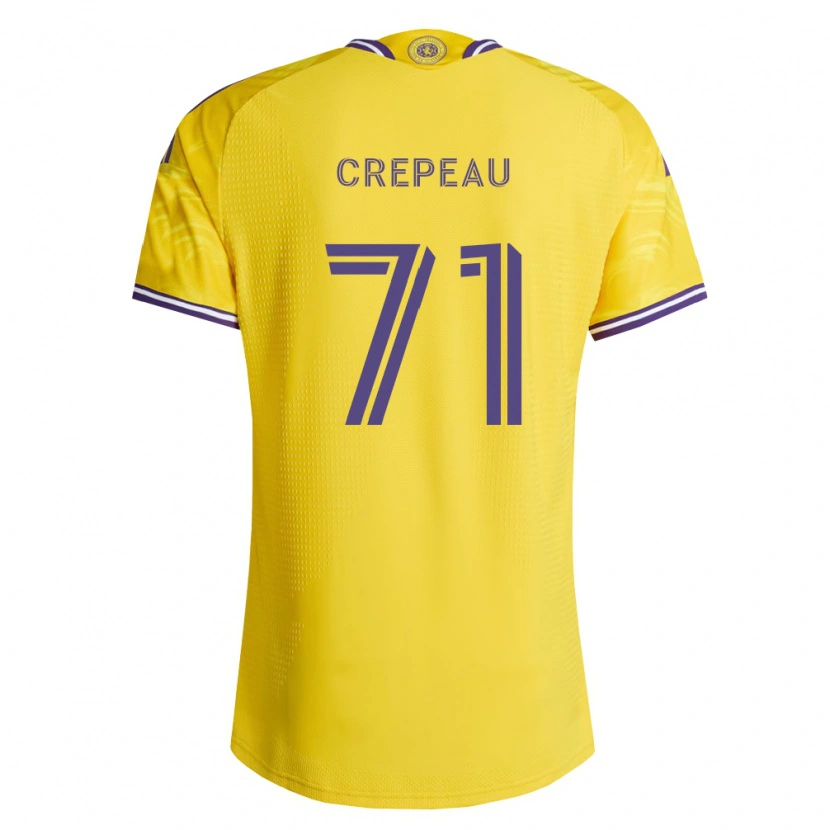 Danxen Criança Camisola Maxime Crépeau #71 Roxo Amarelo Alternativa 2026/27 Camisa Brasil